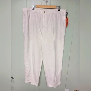 NWT MENS TOMMY BAHAMA LINEN ON THE BEACH PANTS XL WHITE